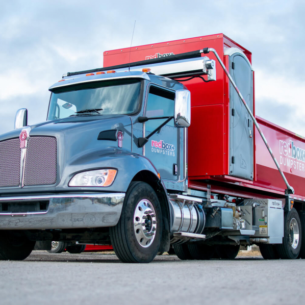 elite dumpster on truck