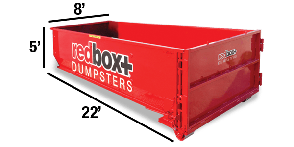 redbox+ Dumpsters 20-yard dumpster dimensions