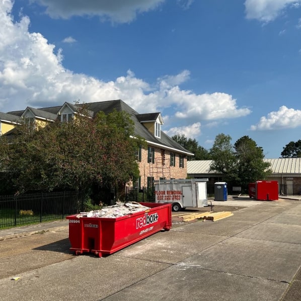 20-yard standard dumpster at residential job site