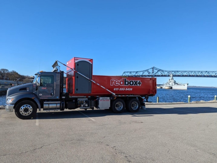 redbox+ dumpster rental trick near bridge in boston