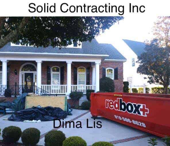 Solid Contracting Inc working with a redbox+ Dumpster rental in Cape Fear