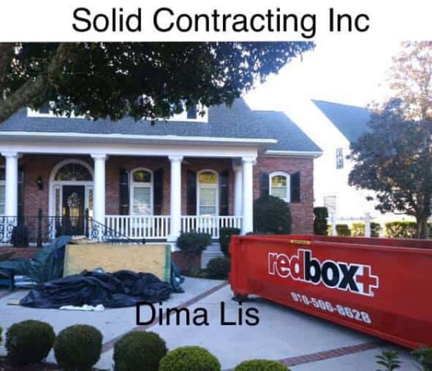Solid Contracting Inc working with a redbox+ Dumpster rental in Cape Fear