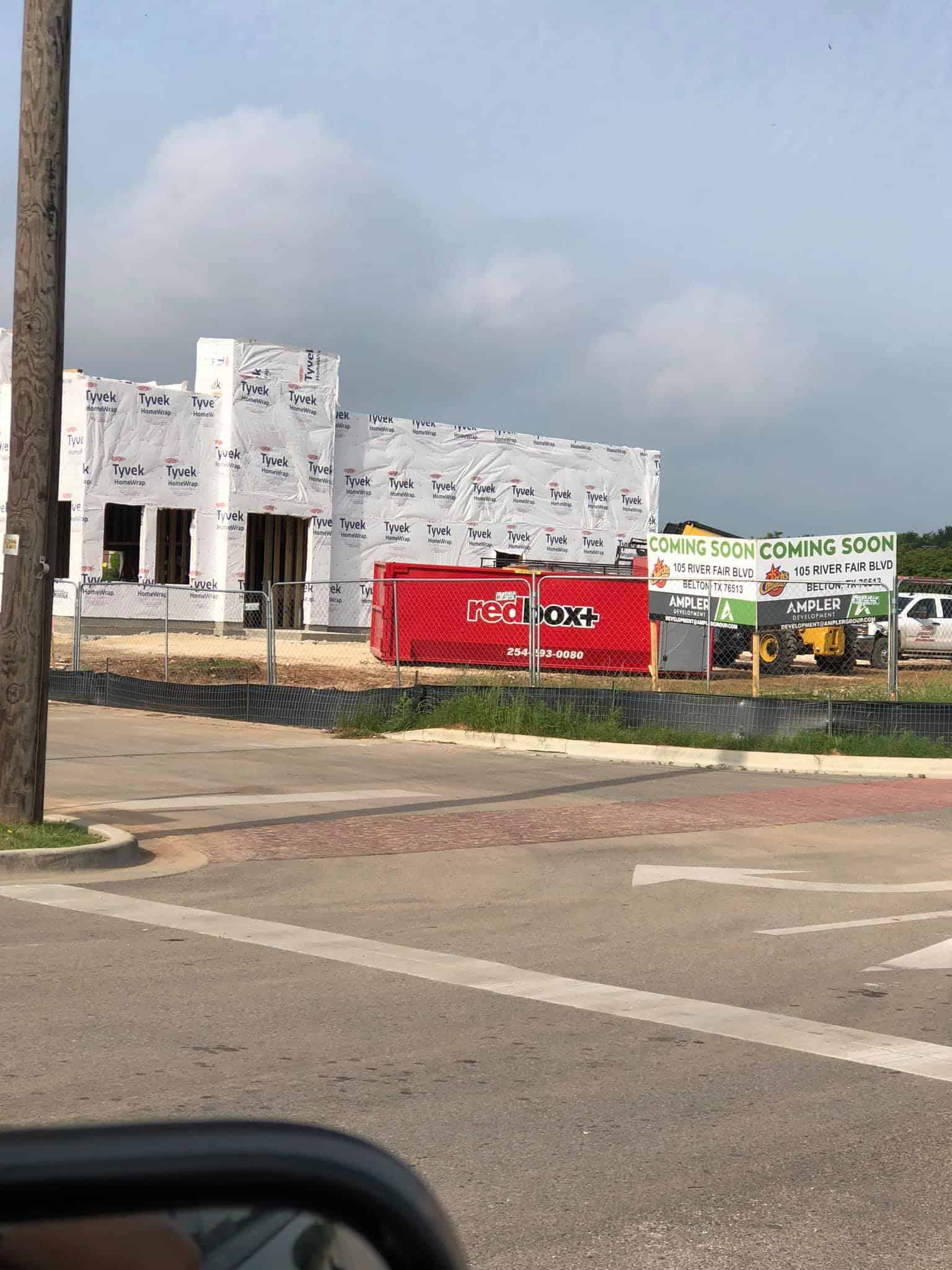 redbox+ Dumpsters of Central Texas dumpster rental at commercial jobsite