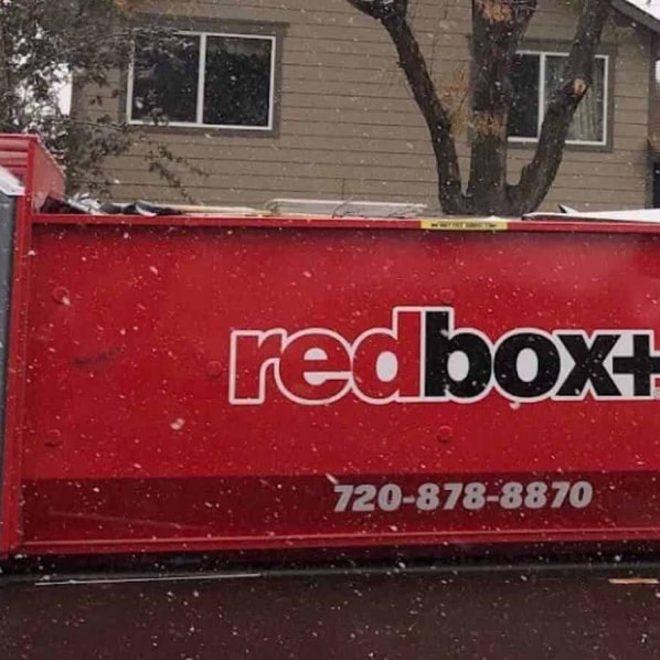 redbox+ Dumpsters of Denver 30-yard dumpster rental at a Lone Tree, CO job site