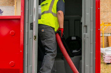 dumpster rental with a porta potty attached