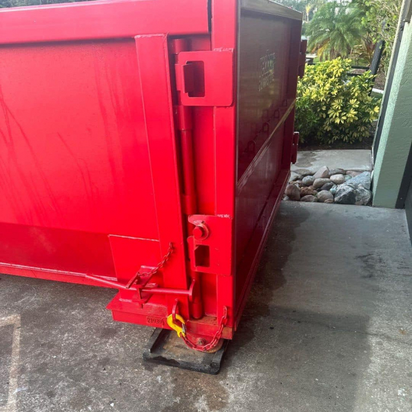 driveway safe protection for residential dumpster rental