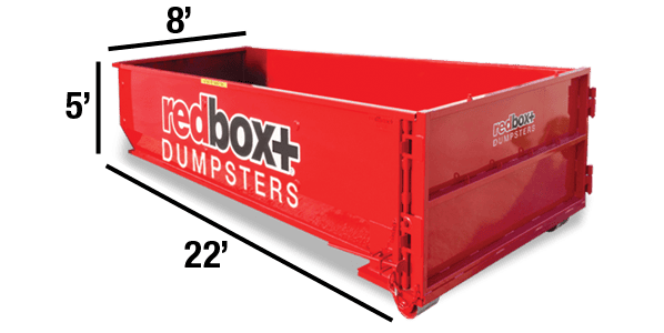 20 yard standard redbox dumpster