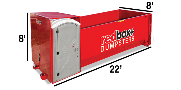 30 yard dumpster with toilet