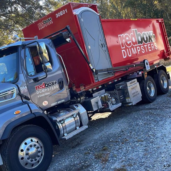 dumpster rental with portable toilet in athens, ga