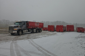 Various dumpster rentals in the snow