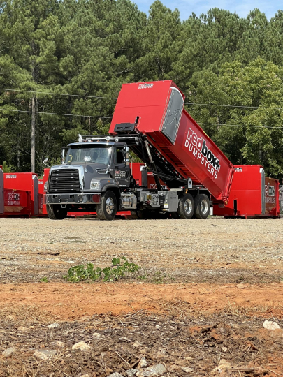 roll-off dumpster rental with portable toilet in athens, ga