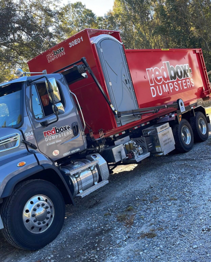 dumpster rental with portable toilet in athens, ga