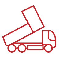 roll off dumpster truck icon
