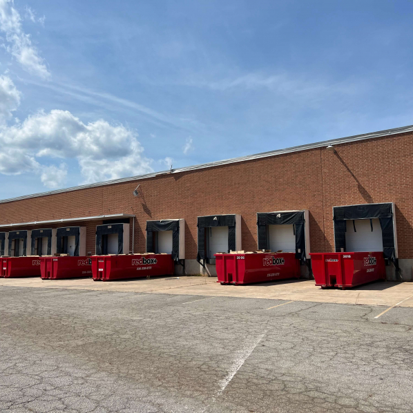 redbox+ Dumpsters outside of of a storage facility