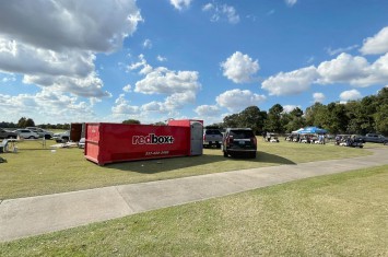 redbox+ dumpsters of lafayette elite dumpster on grass