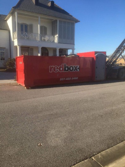 redbox+ Dumpsters of Lafayette at residential job site