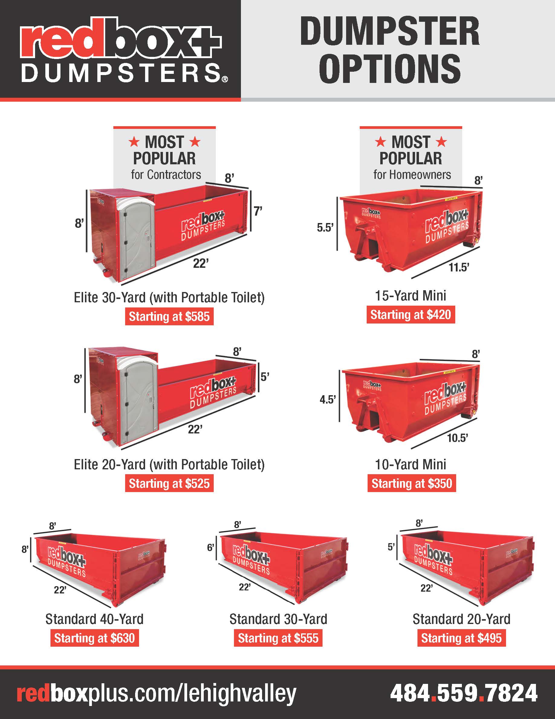 a graphic showing our prices