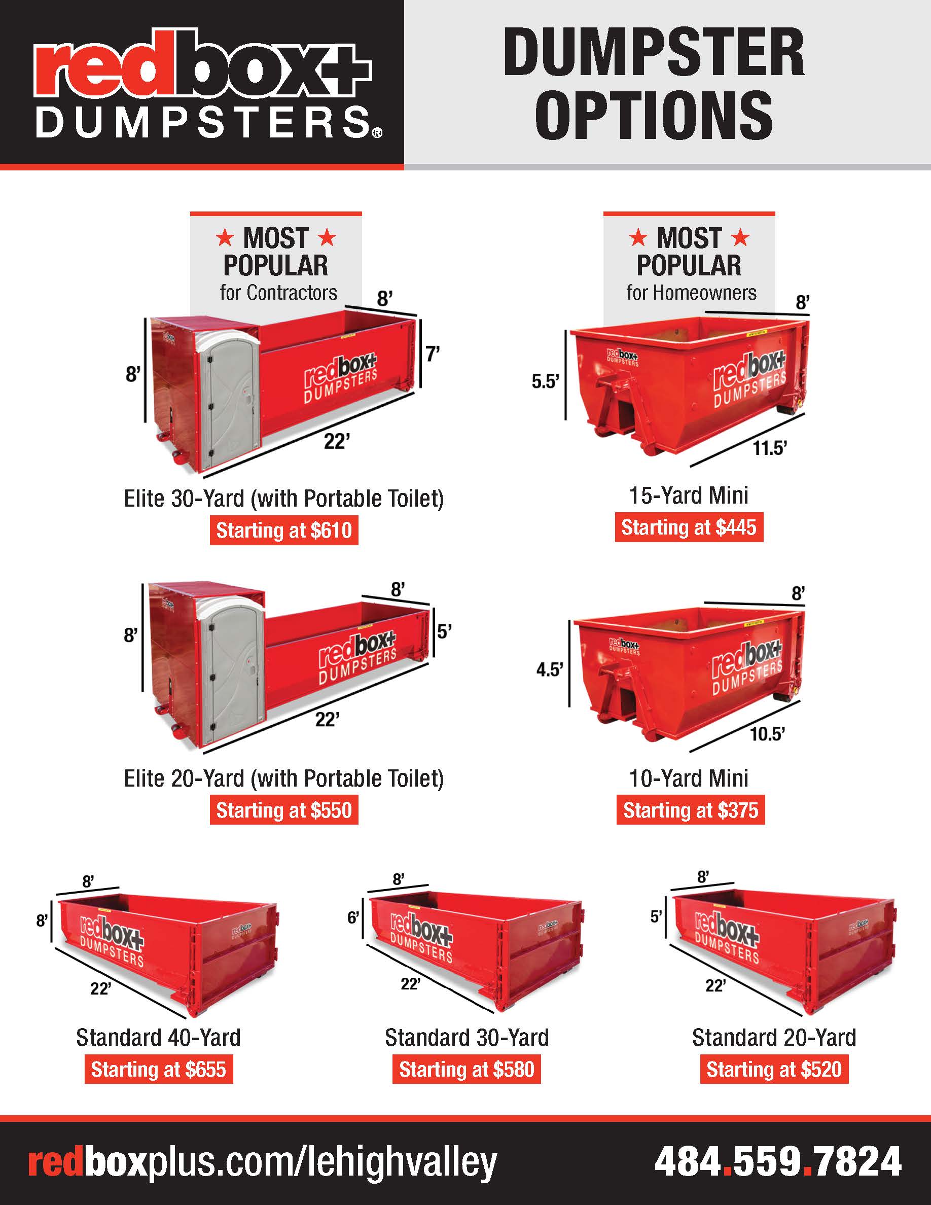 a graphic showing our prices