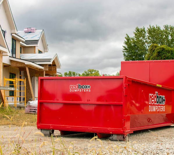 elite dumpster rental at residential construction site