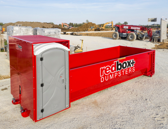 Rent A Dumpster With A Built-In Portable Toilet