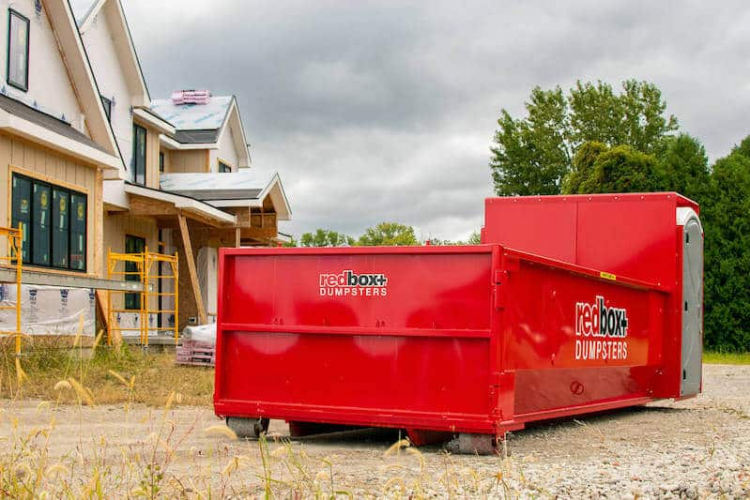 elite dumpster rental at residential construction site