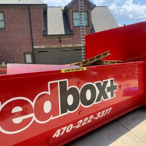 redbox+ Dumpsters of Northeast Atlanta dumpster rental at residential job site