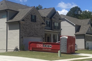 redbox+ Dumpsters of Northeast Atlanta dumpster at a residential job site near Auburn, GA