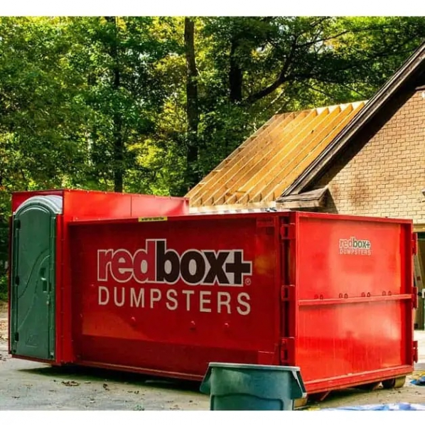 20-yard dumpster rental from redbox+ Dumpsters of Northeast Atlanta at residential job site