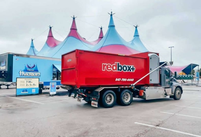 elite dumpster on truck