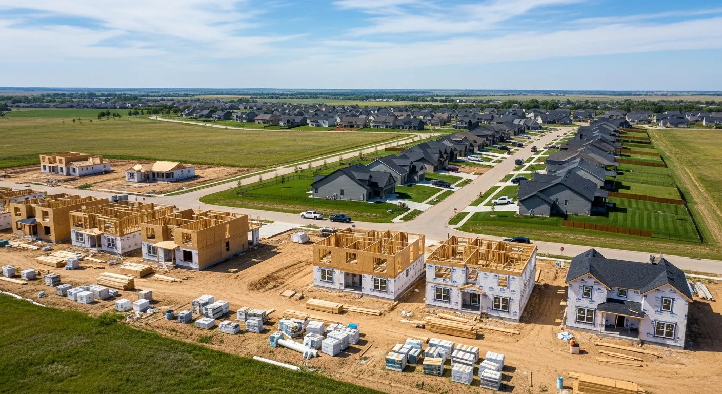 New home construction and residential development in Gretna Nebraska suburb