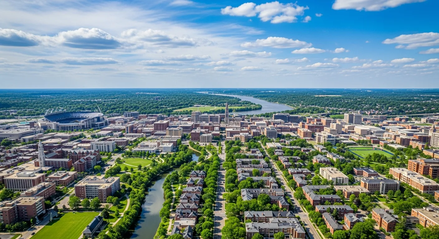 Lincoln Nebraska cityscape within Redbox+ Omaha dumpster rental service area