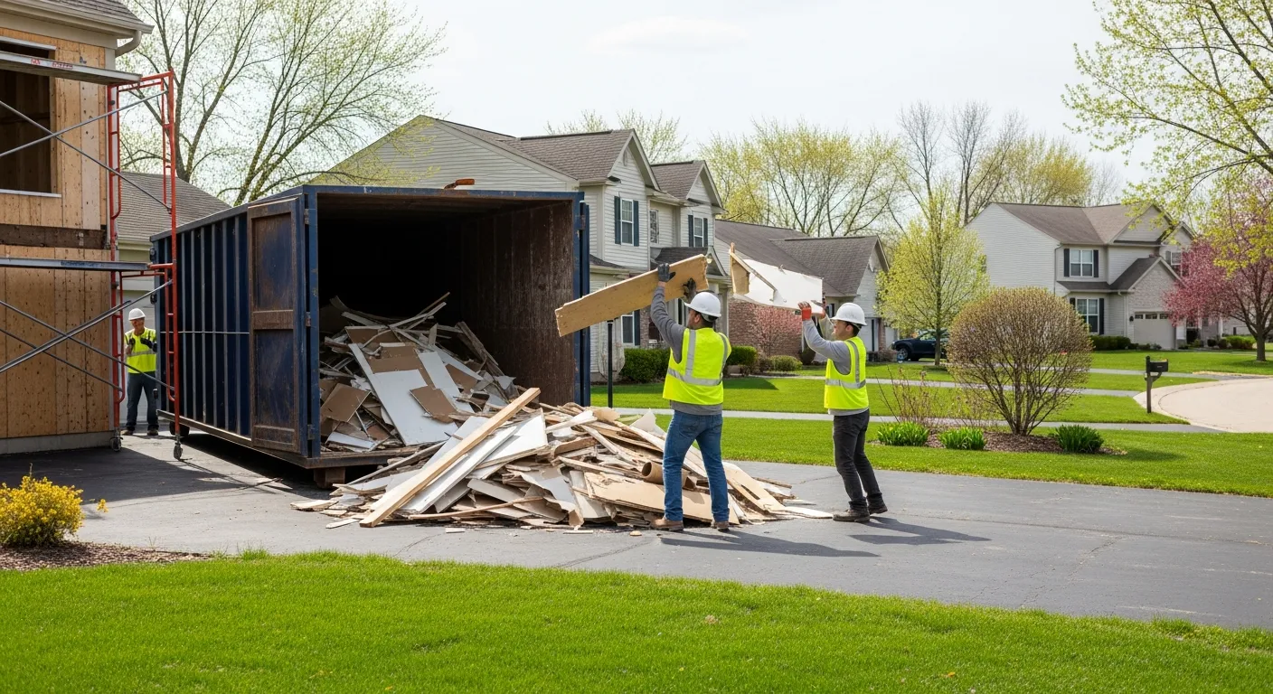 Home renovation project with dumpster rental in Lincoln NE