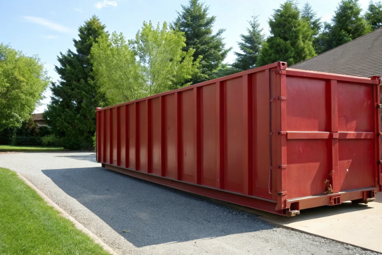 A 30 yard roll off container rental for a major home renovation or construction project.