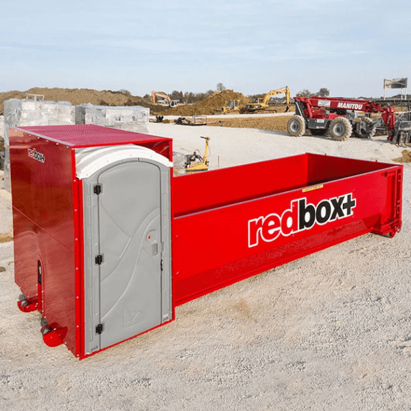 redbox+ dumpster with porta potty