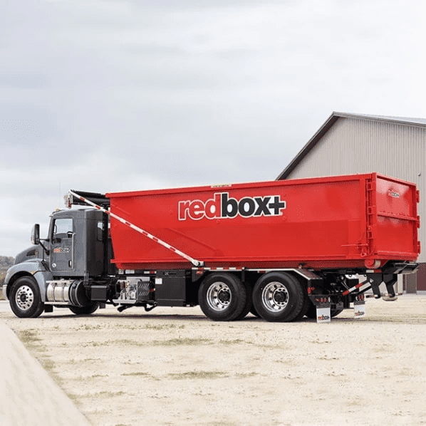 redbox+ dumpster rental truck