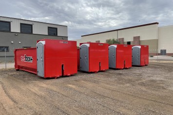 dumpster with a porta potty rental in Guadalupe AZ