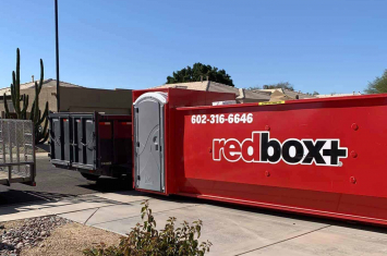 elite roll-off dumpster rental with portable toilets