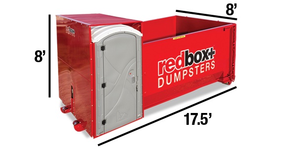 20 yard dumpster with toilet