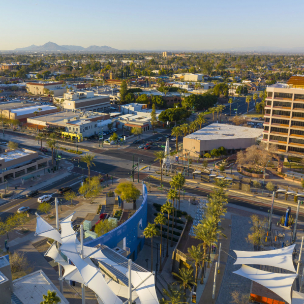 Mesa Aerial Photo of downtown Mesa