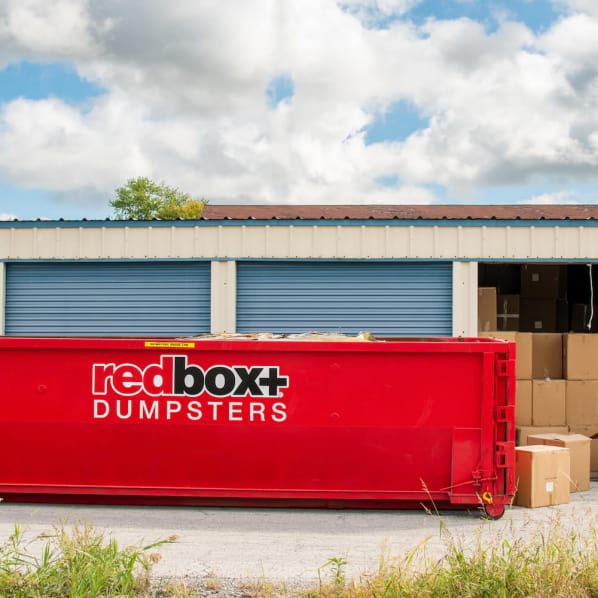 a big redbox+ dumpster
