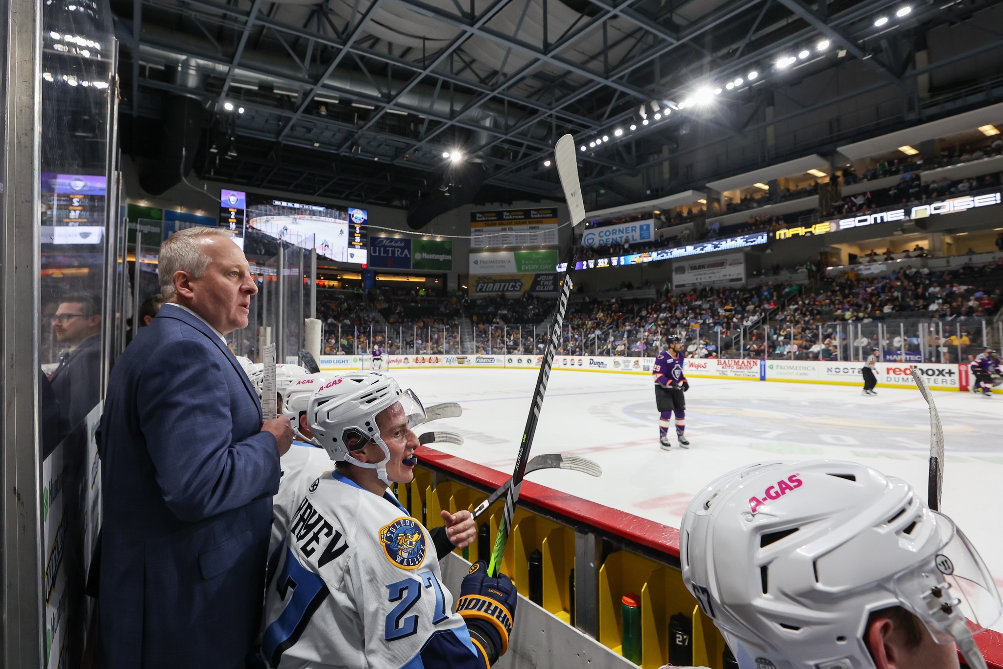 Toledo Walleye board signage