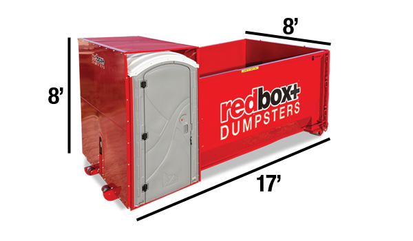 20 yard dumpster with toilet