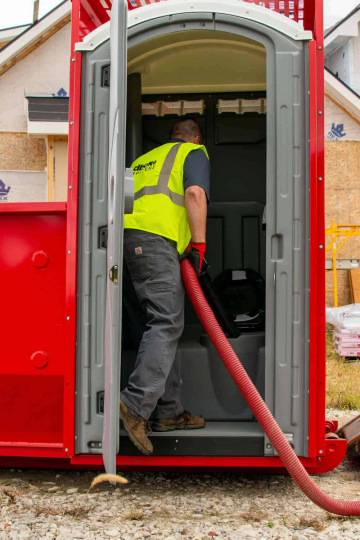 dumpster rental with a porta potty