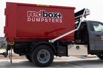 mini (small) dumpster rental on truck